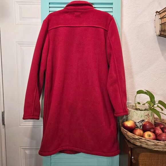 Red Jacket with Warm Material and Long Length - Picture 2 of 3